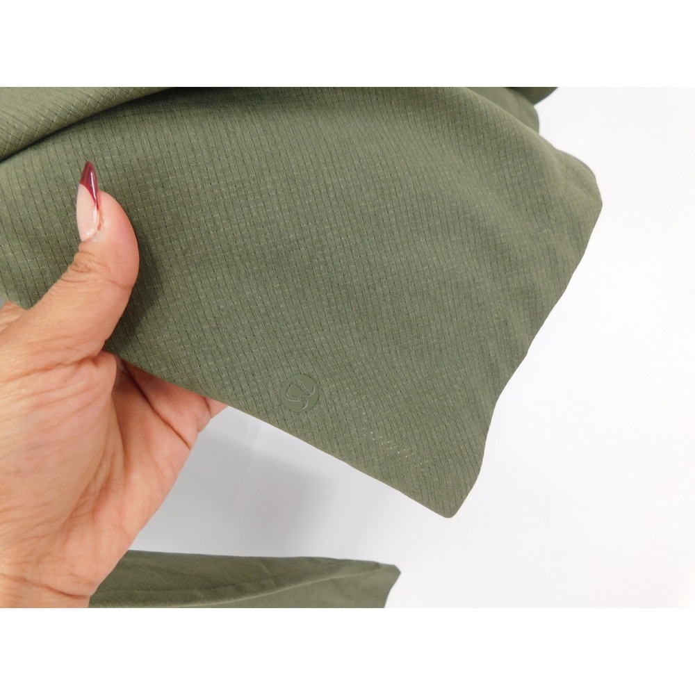 Lululemon Men's WovenAir Half-Zip Green Long Sleeve Pullover Shirt Size L - Picture 4 of 6